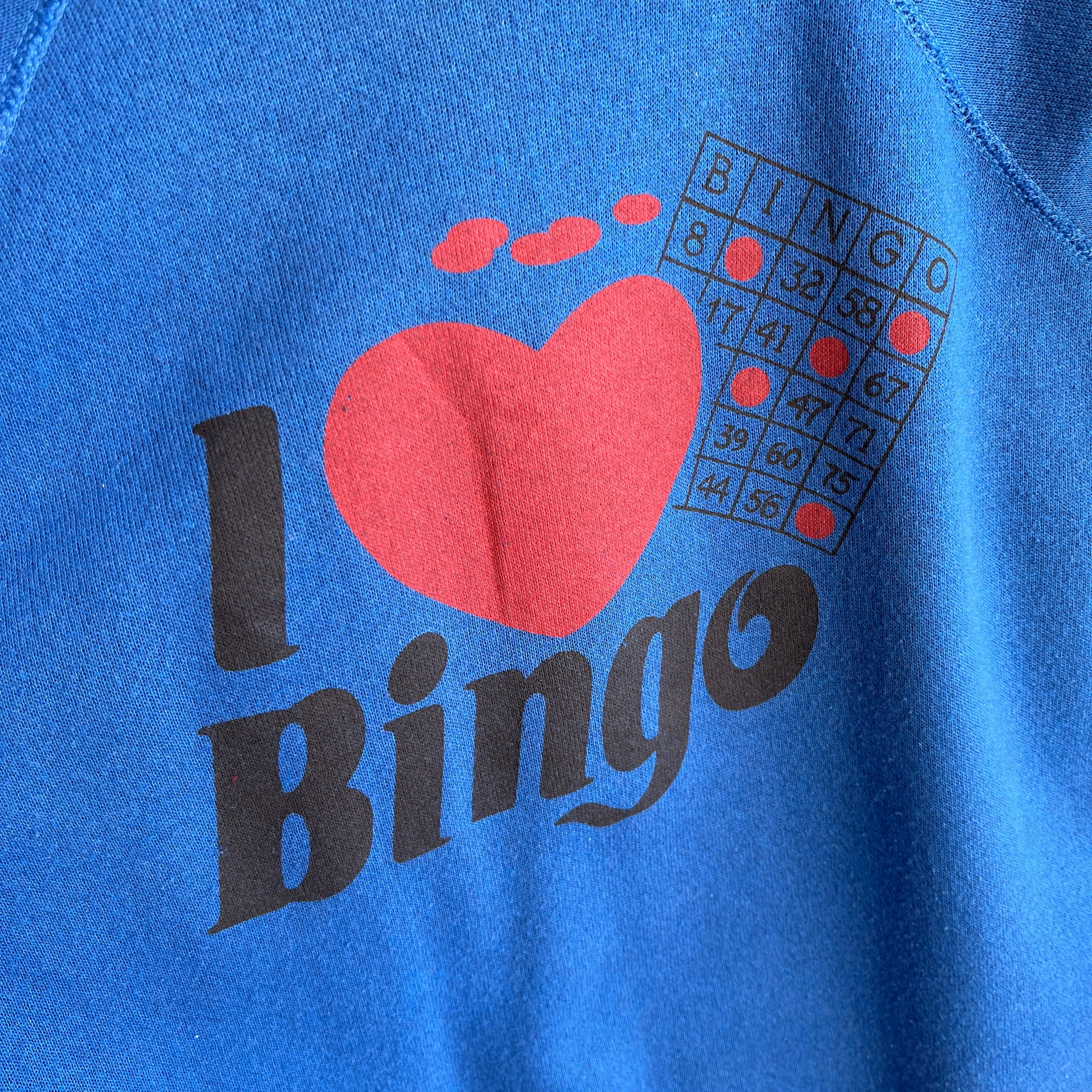 1980s I Love Bingo Sweatshirt - WOWZA