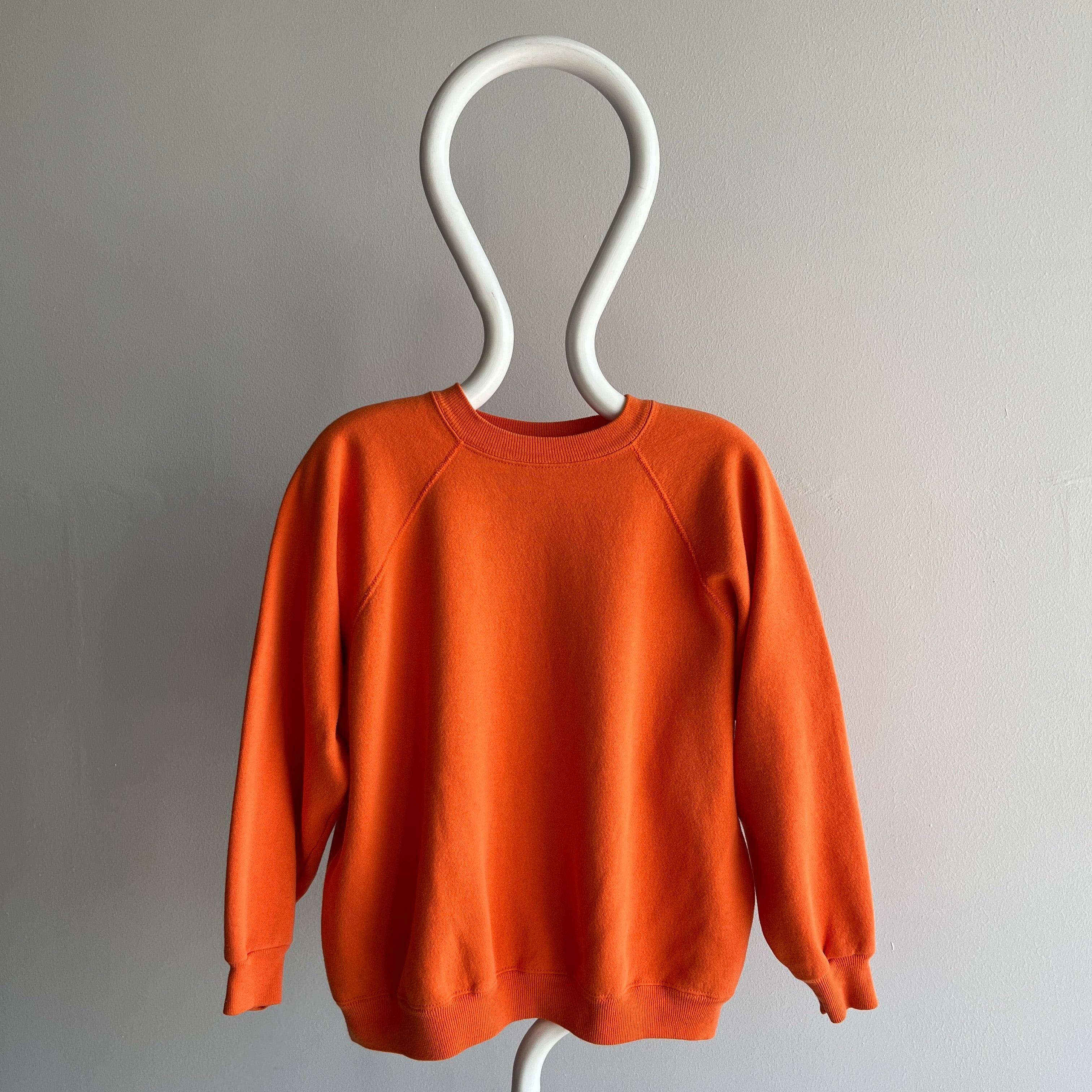 1990 Sun Faded Hanes Her Way Orange Sweatshirt