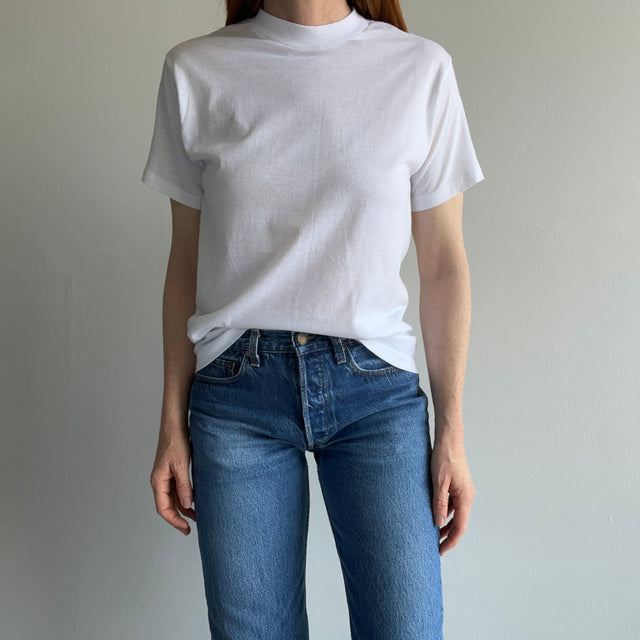 1980s/90s Blank White T-Shirt - Single Stitch, Lovely