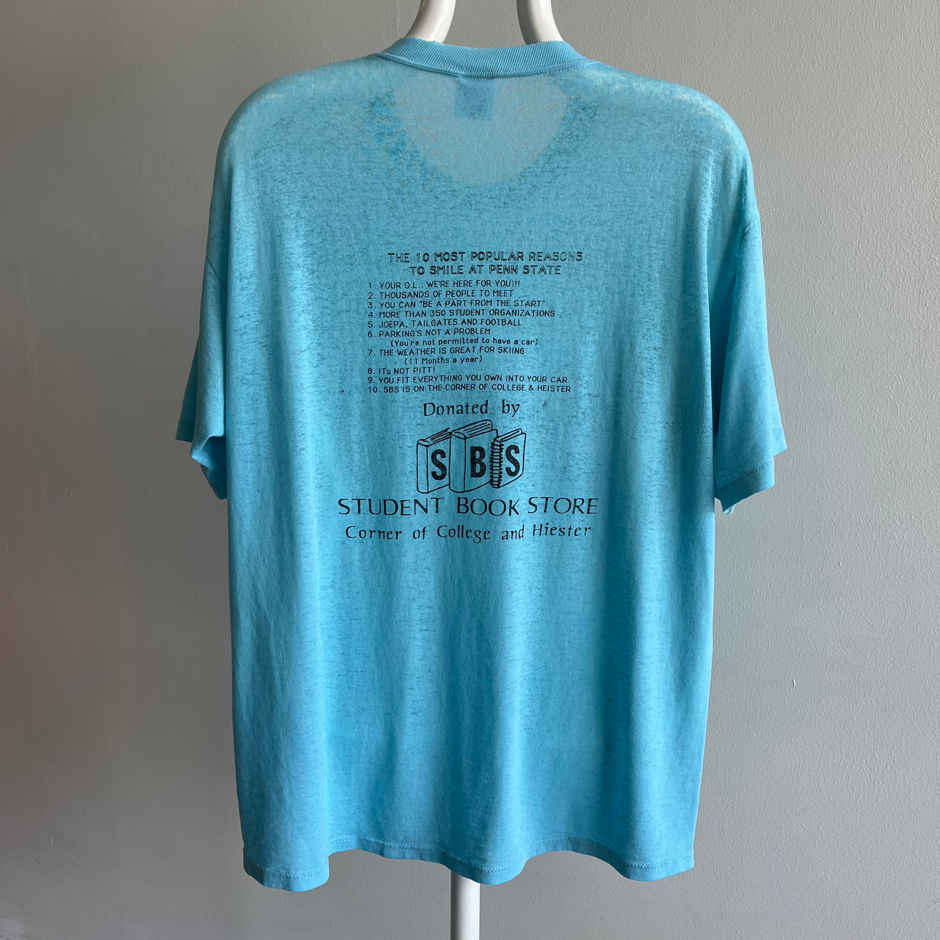 1989 Move In Orientation Penn State TISSUE PAPER THIN T-Shirt