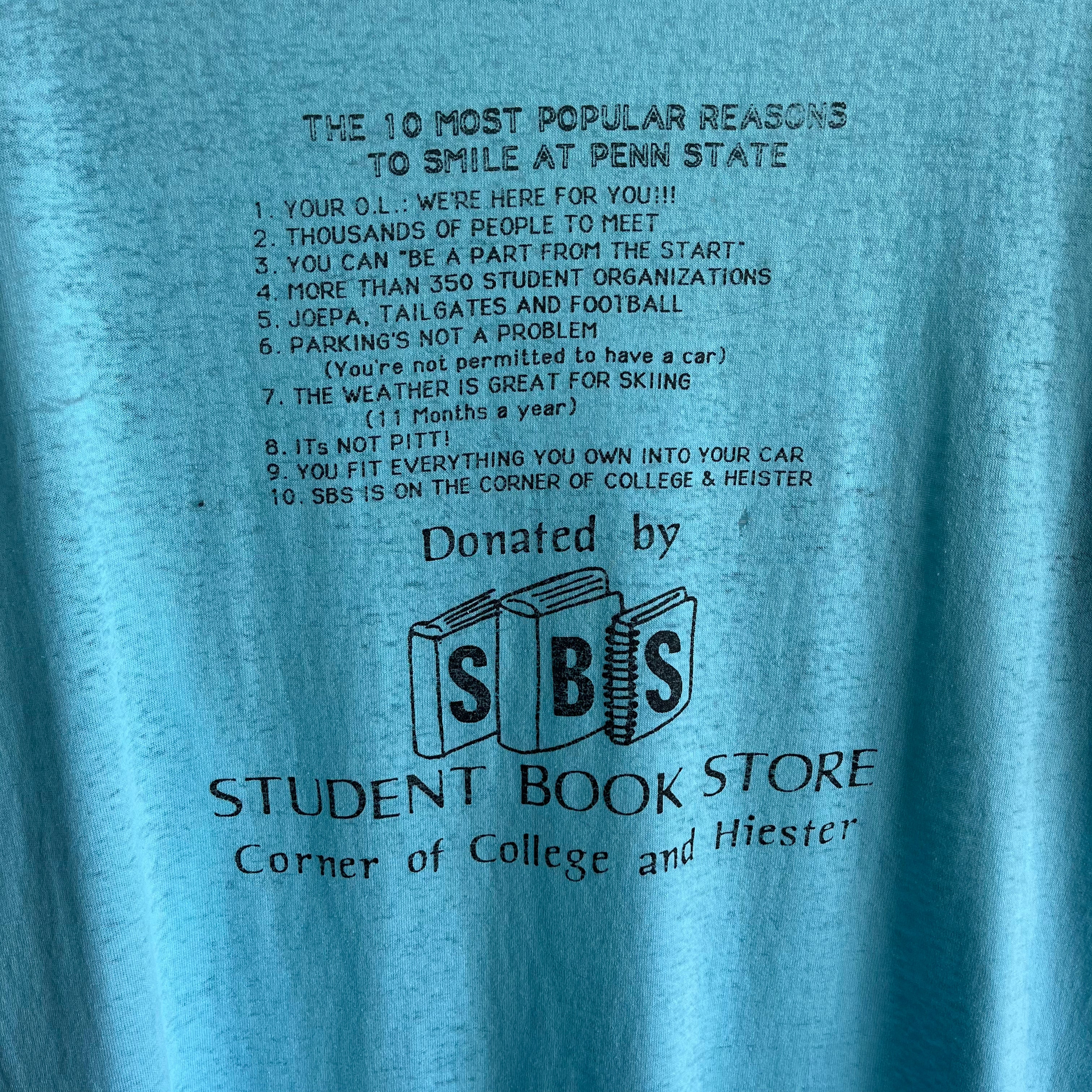 1989 Move In Orientation Penn State TISSUE PAPER THIN T-Shirt