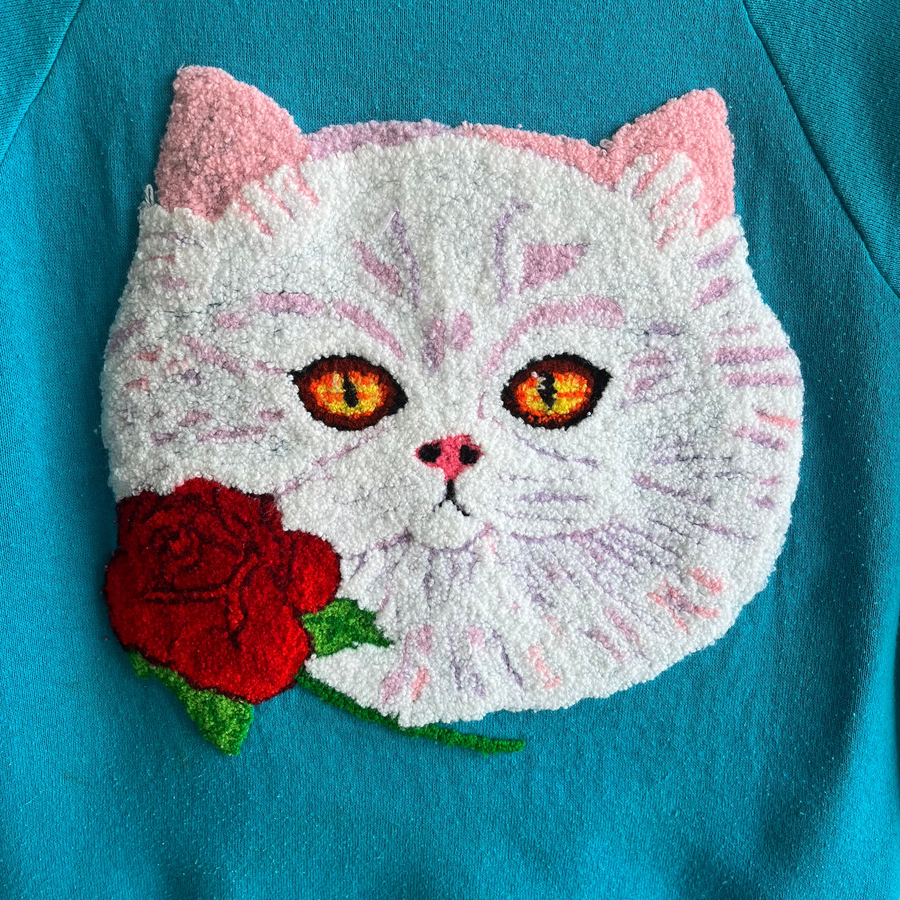 1980s Cat DIY Sweatshirt Size XS - Ummmmm