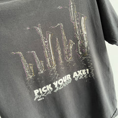 1995 Pick Your Axe Perfectly Tattered and Worn Saxophone T-Shirt