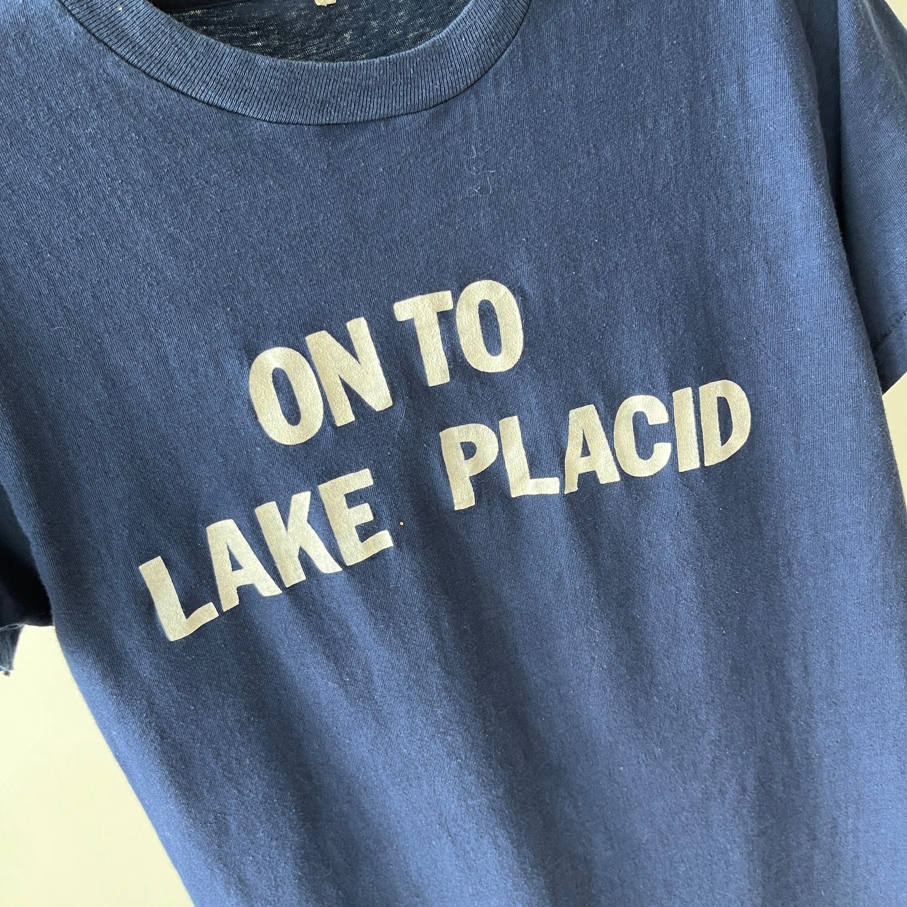 1970s Lake Placid #1 Ski Team (Backside) Cotton T-Shirt