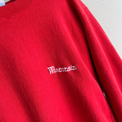 1980s USA Made Wisconsin Champion Reverse Weave Heavyweight Sweatshirt