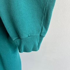 1980s Relaxed Fit Jade/Blue/Green Raglan by Ultra Fleece