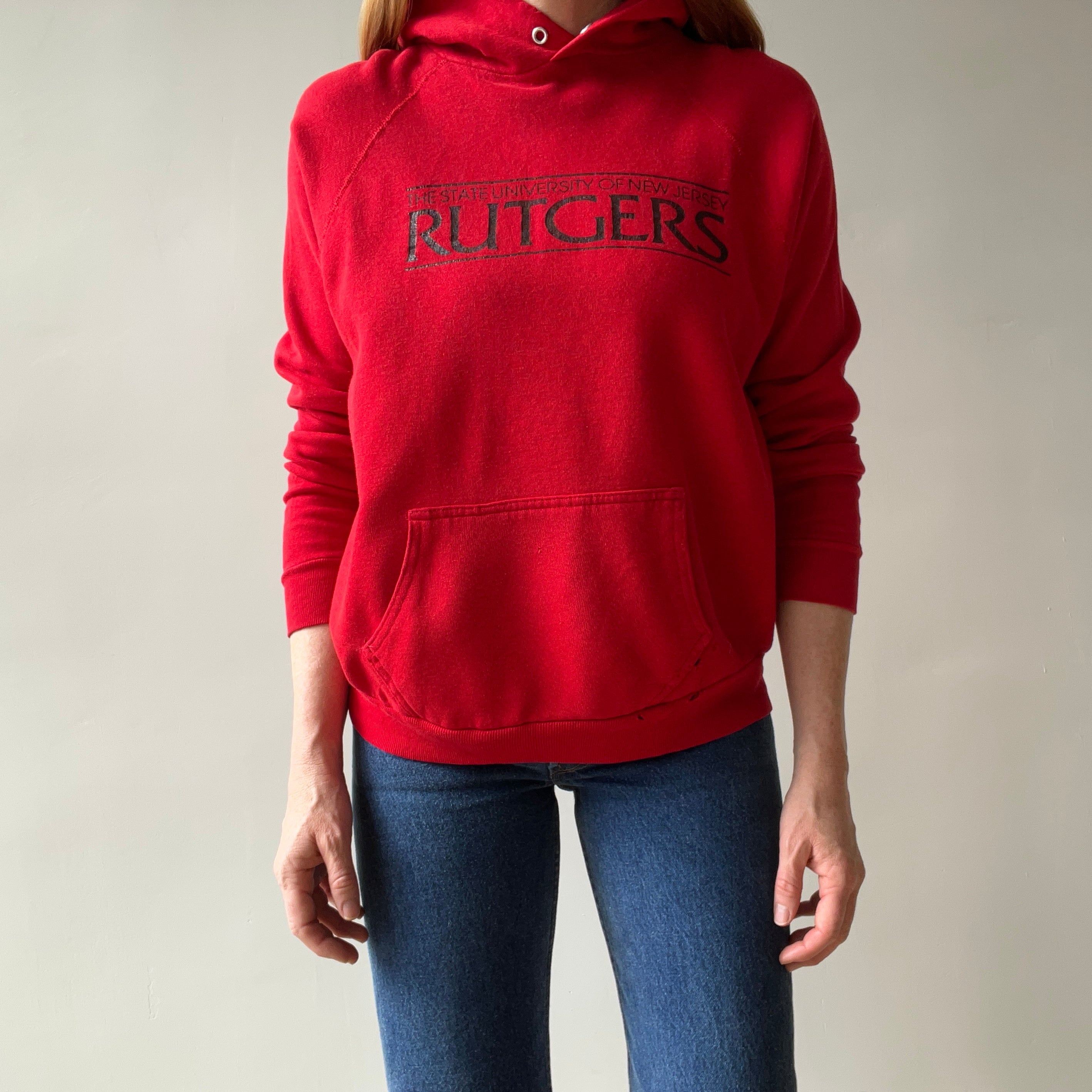 1980s Rutgers Pull Over Hoodie