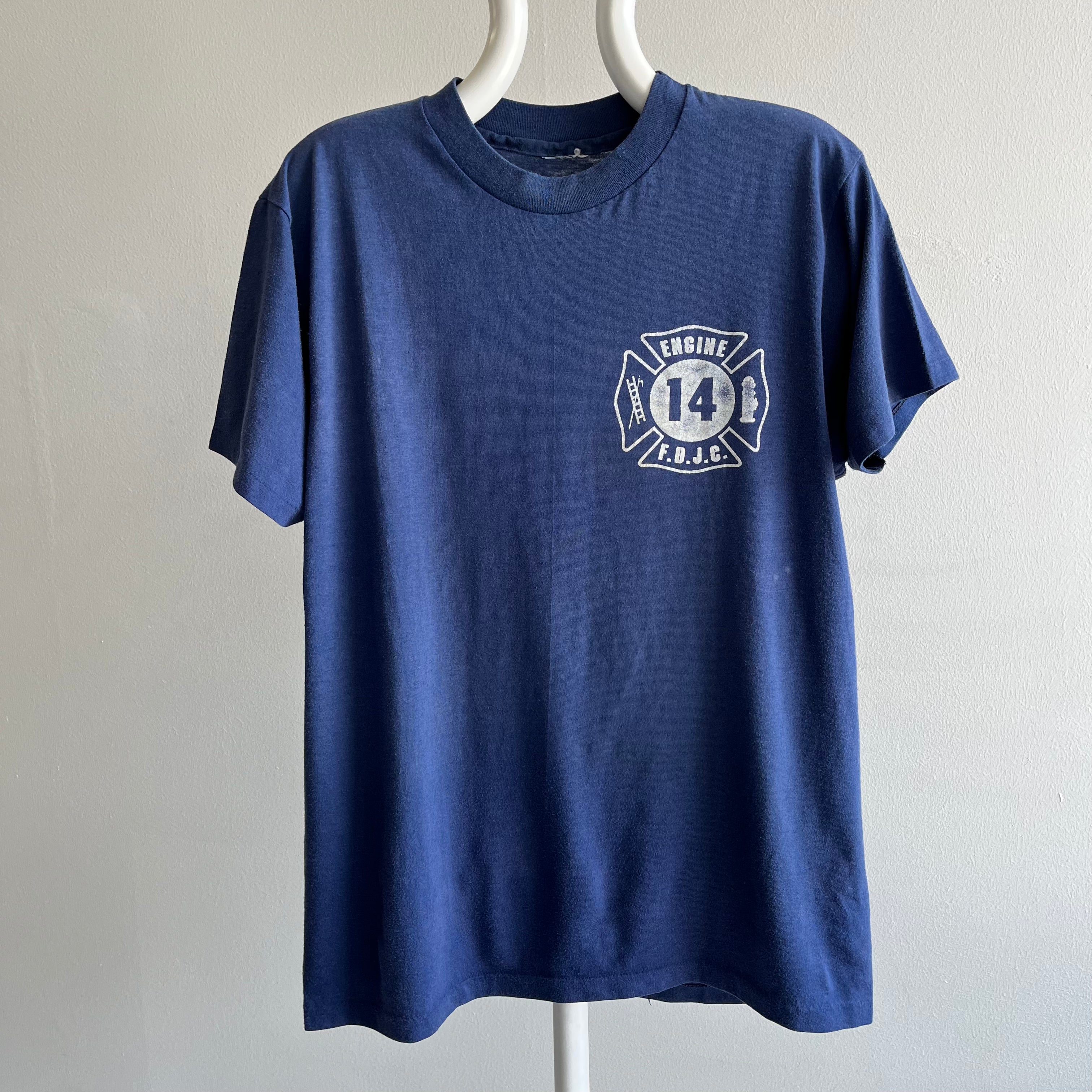 1980s F.D.J.C. Fire Department Jersey CIty? T-Shirt