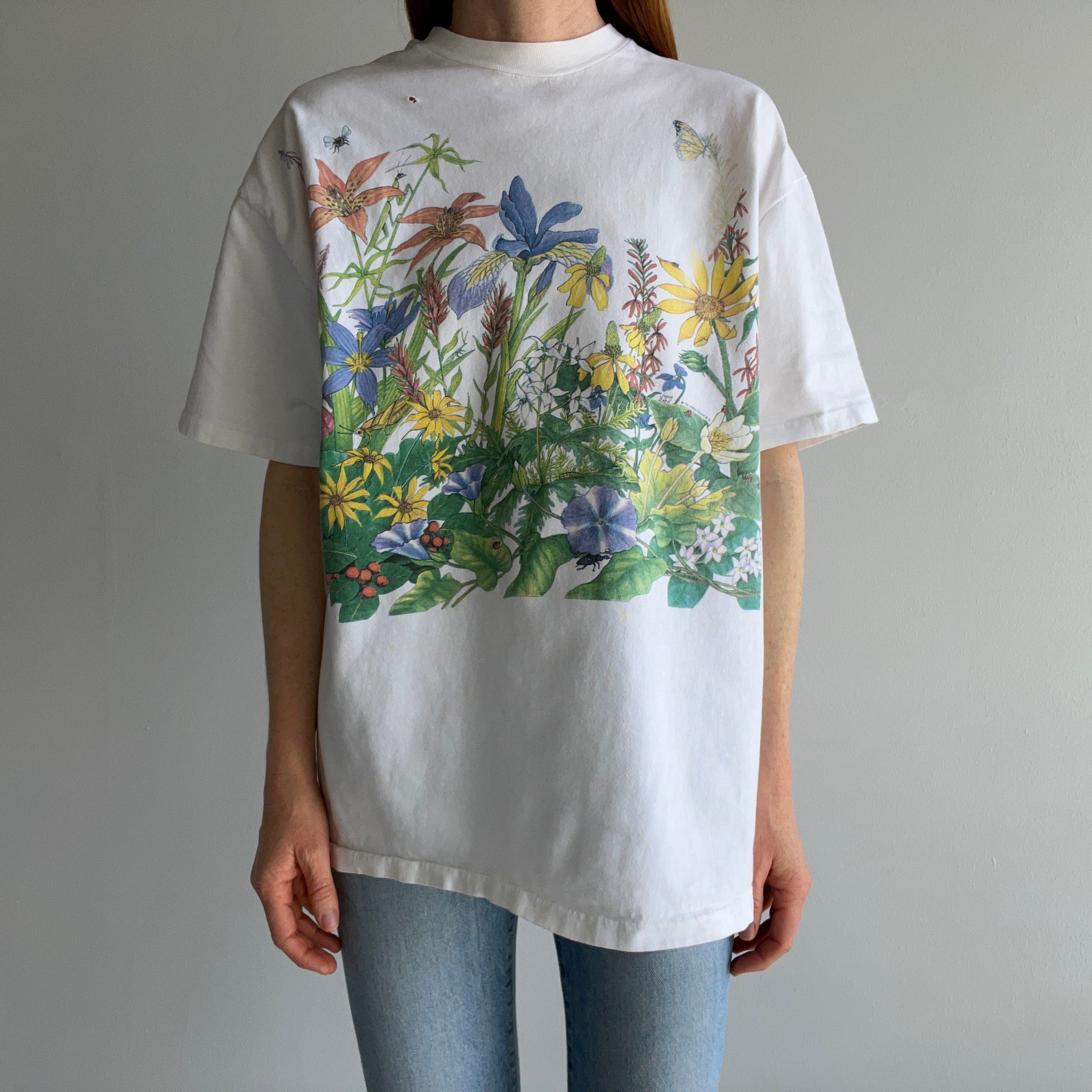 1992 Perfectly Worn Garden T-Shirt - !!!!
