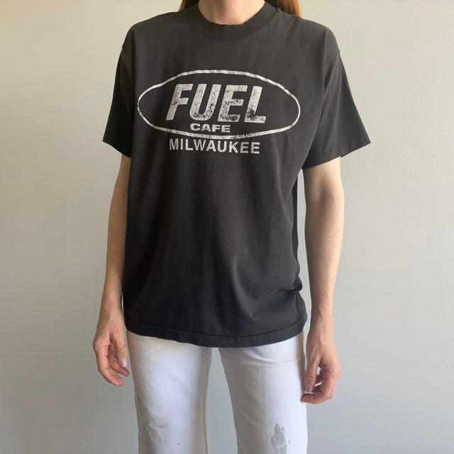 1980/90s Fuel Cafe Milwaukee T-Shirt with Complementary Crusty Arm Pits (There I said it)