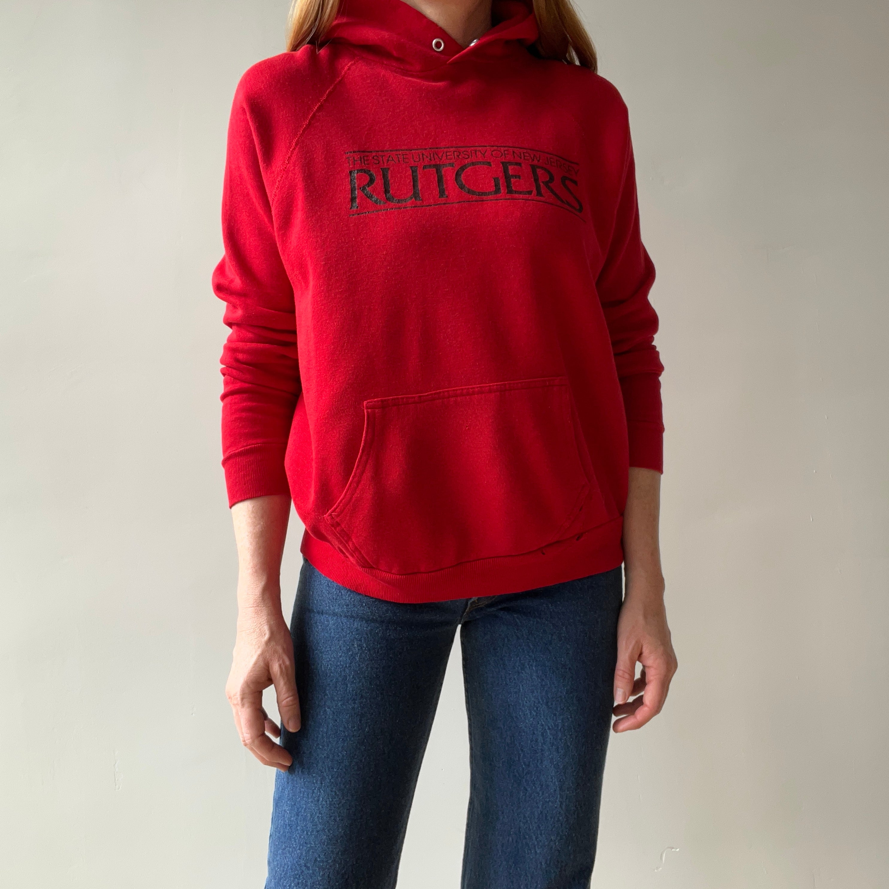 1980s Rutgers Pull Over Hoodie