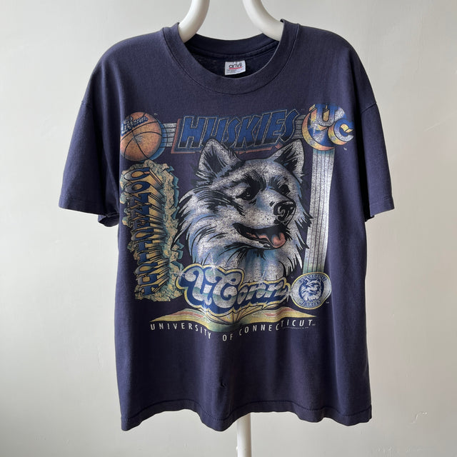 1995? or 6? U Conn Huskies Worn Out Cotton T-Shirt