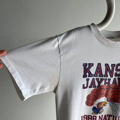 1988 Kansas City Jayhawks National Champions Perfectly Worn T-Shirt