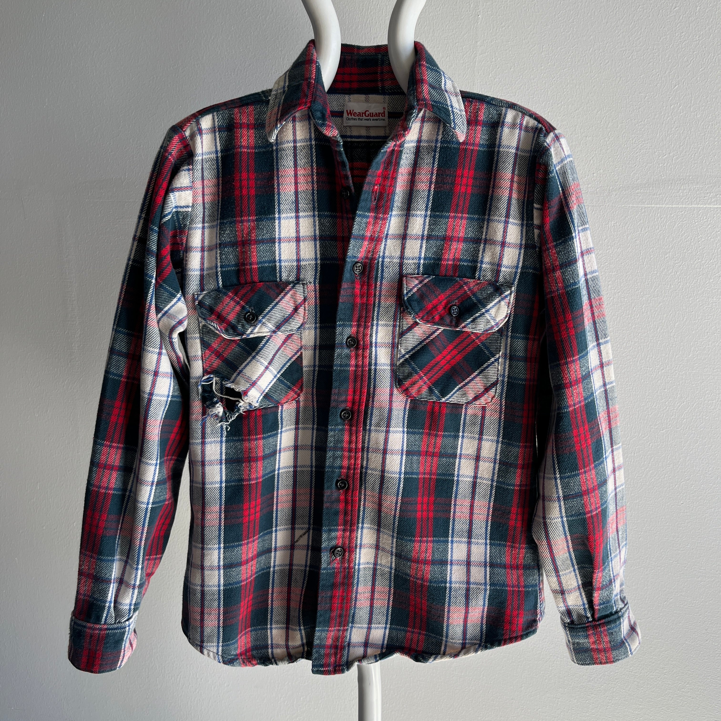 1980/90s Smaller Beat Up Cotton Flannel