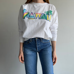 1980s Crazy Shirts Brand Hawaii Lightweight Cotton (No Fleece) Sweatshirt Cut Shirt