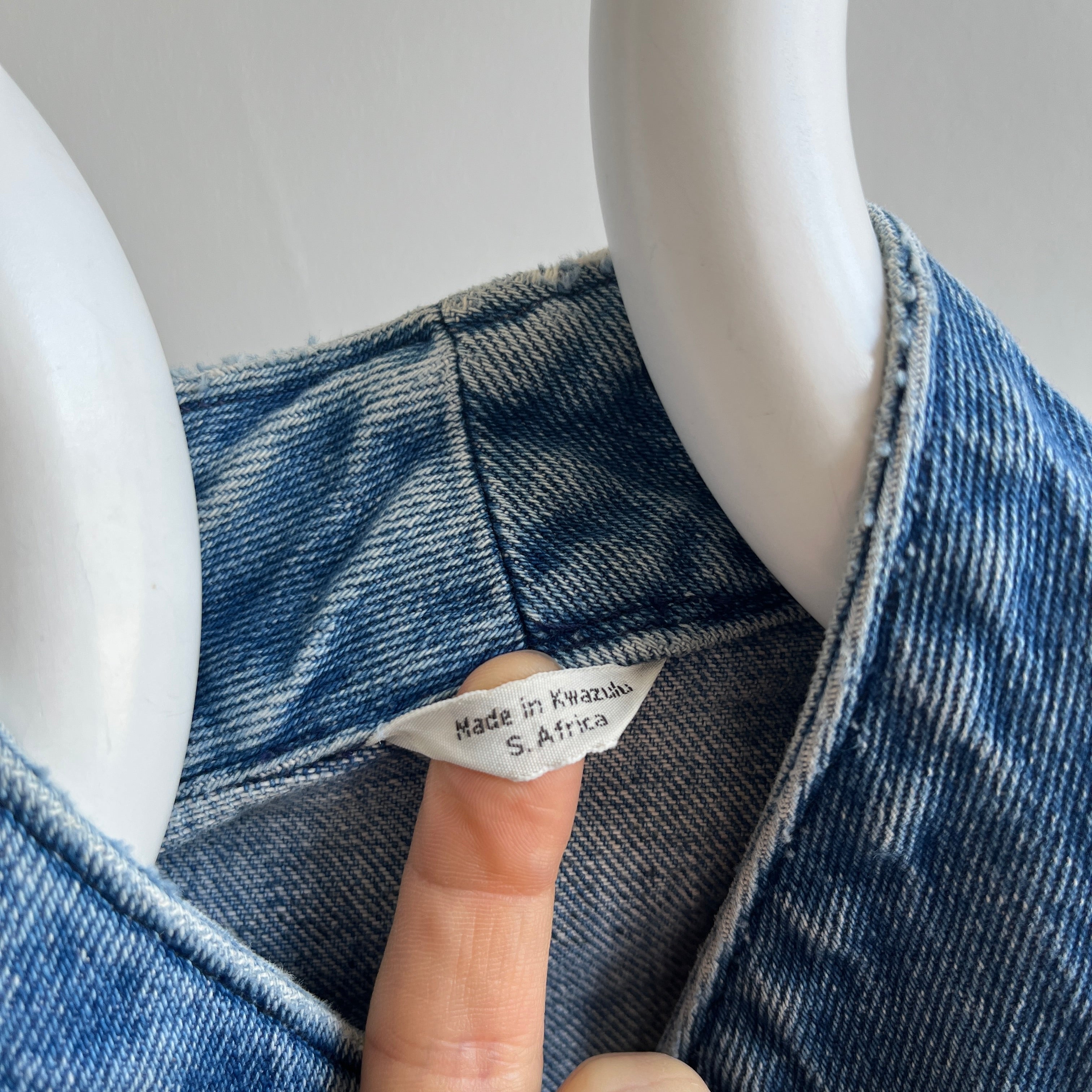 1980s Pleaded Denim Jacket with Snaps and.... SHOULDER PADS! Holy Moly!