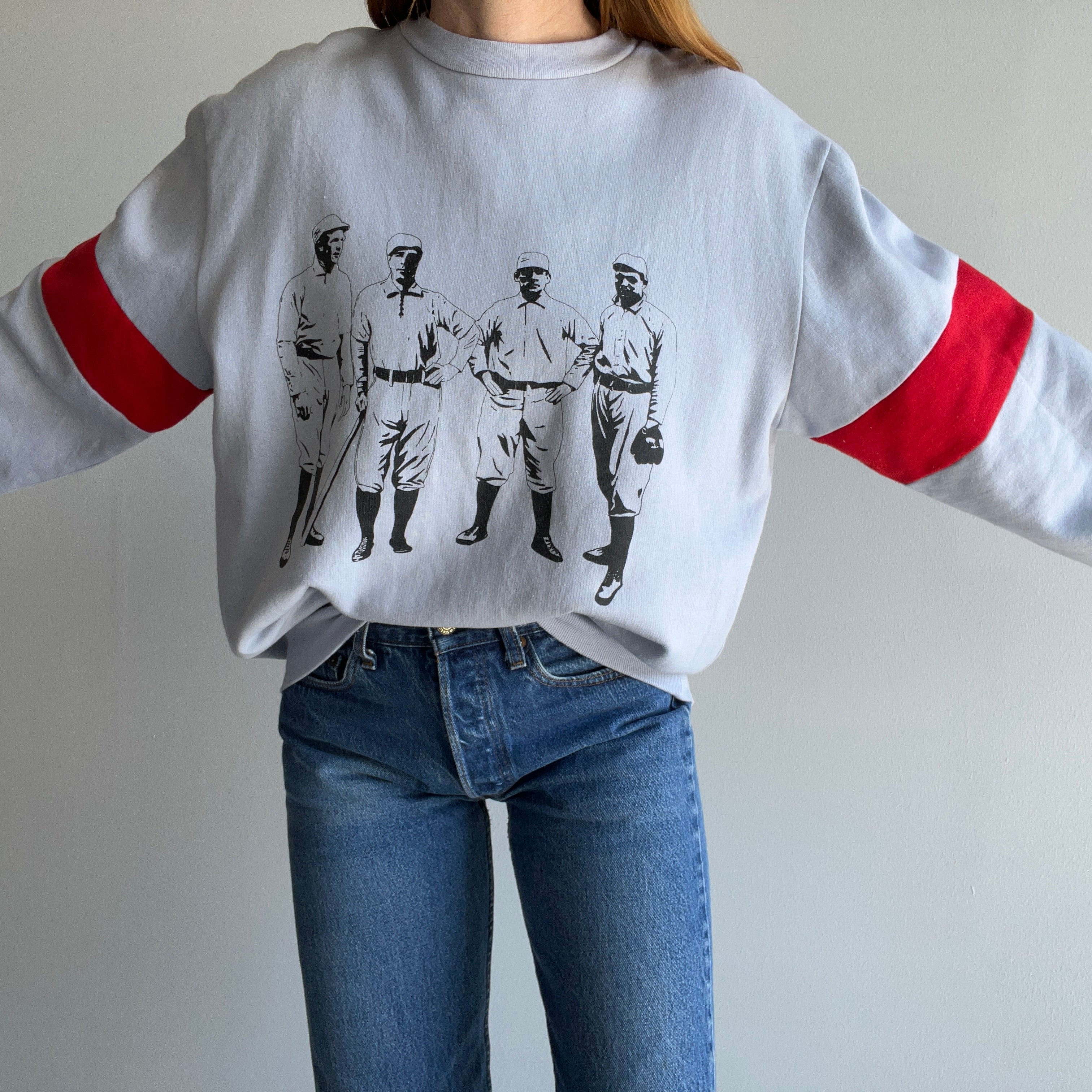 1980s - 1927 Yankees Baseball Team Lightweight Sweatshirt