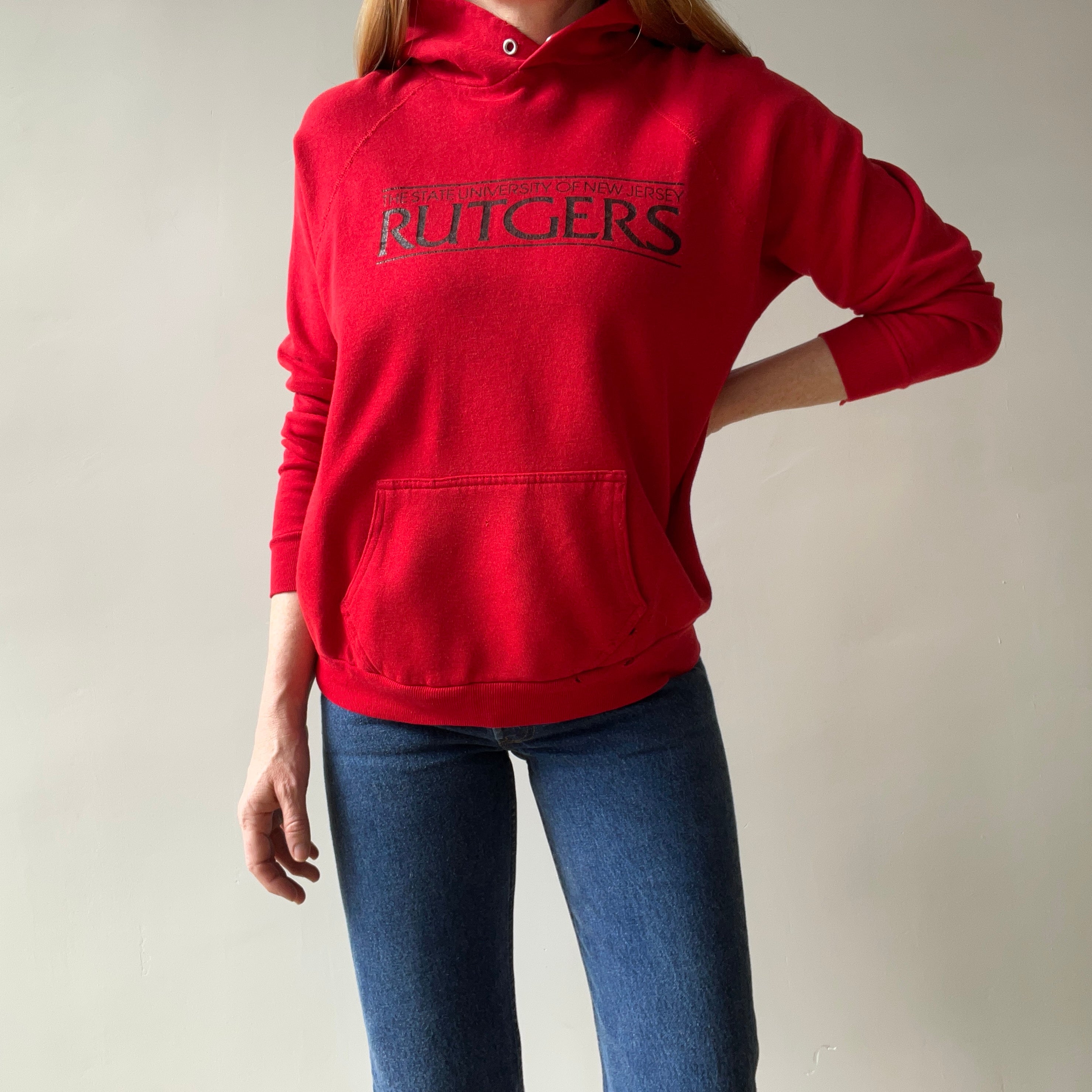 1980s Rutgers Pull Over Hoodie