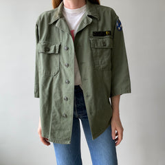 1960/70s 3/4 Sleeve (Cut) OG-107 Sateen Cotton US Army Shirt (Personal Favorite)