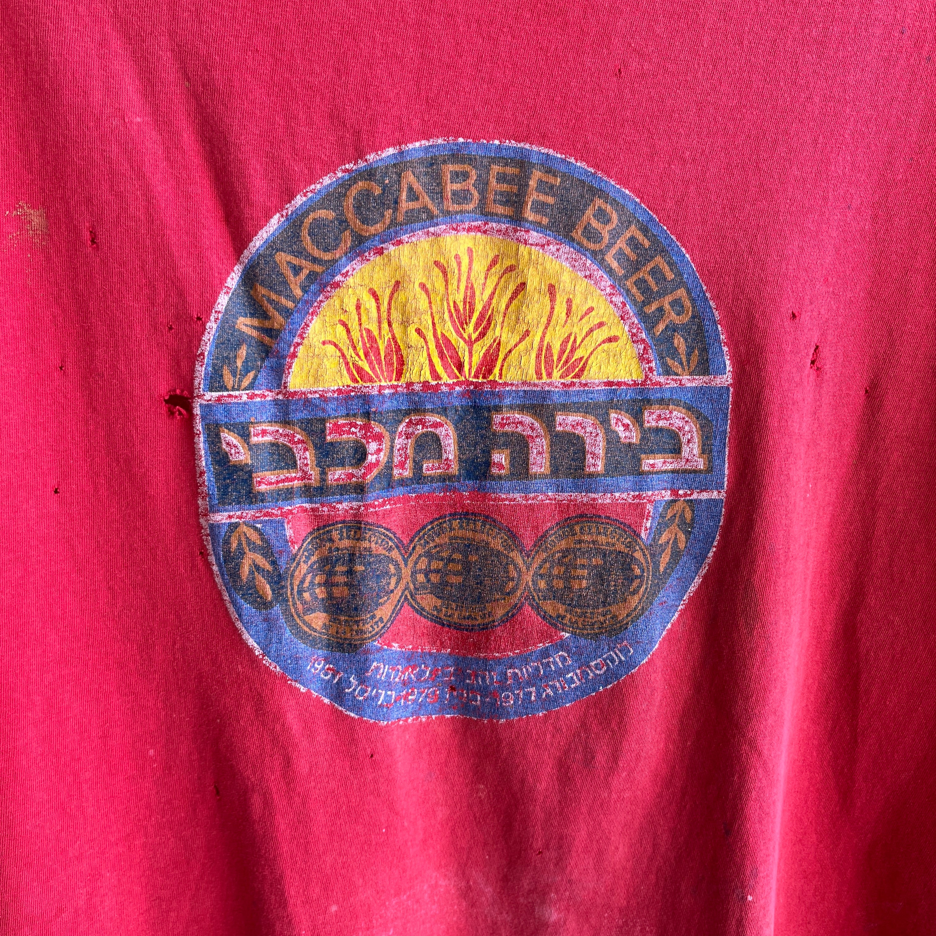 1990s Maccabbe Beer Utterly Thrashed and Sun Faded T-Shirt