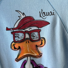 1980s DIY Airbrush Hawaiian Duck Tourist Sweastshirt - Kauai