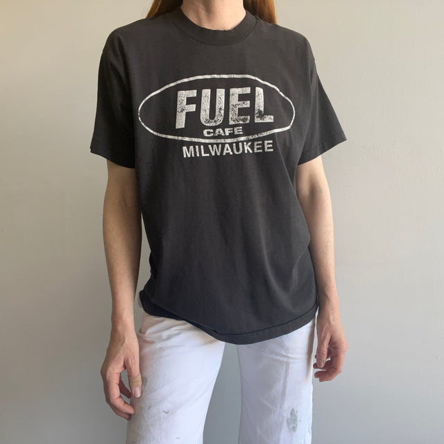 1980/90s Fuel Cafe Milwaukee T-Shirt with Complementary Crusty Arm Pits (There I said it)