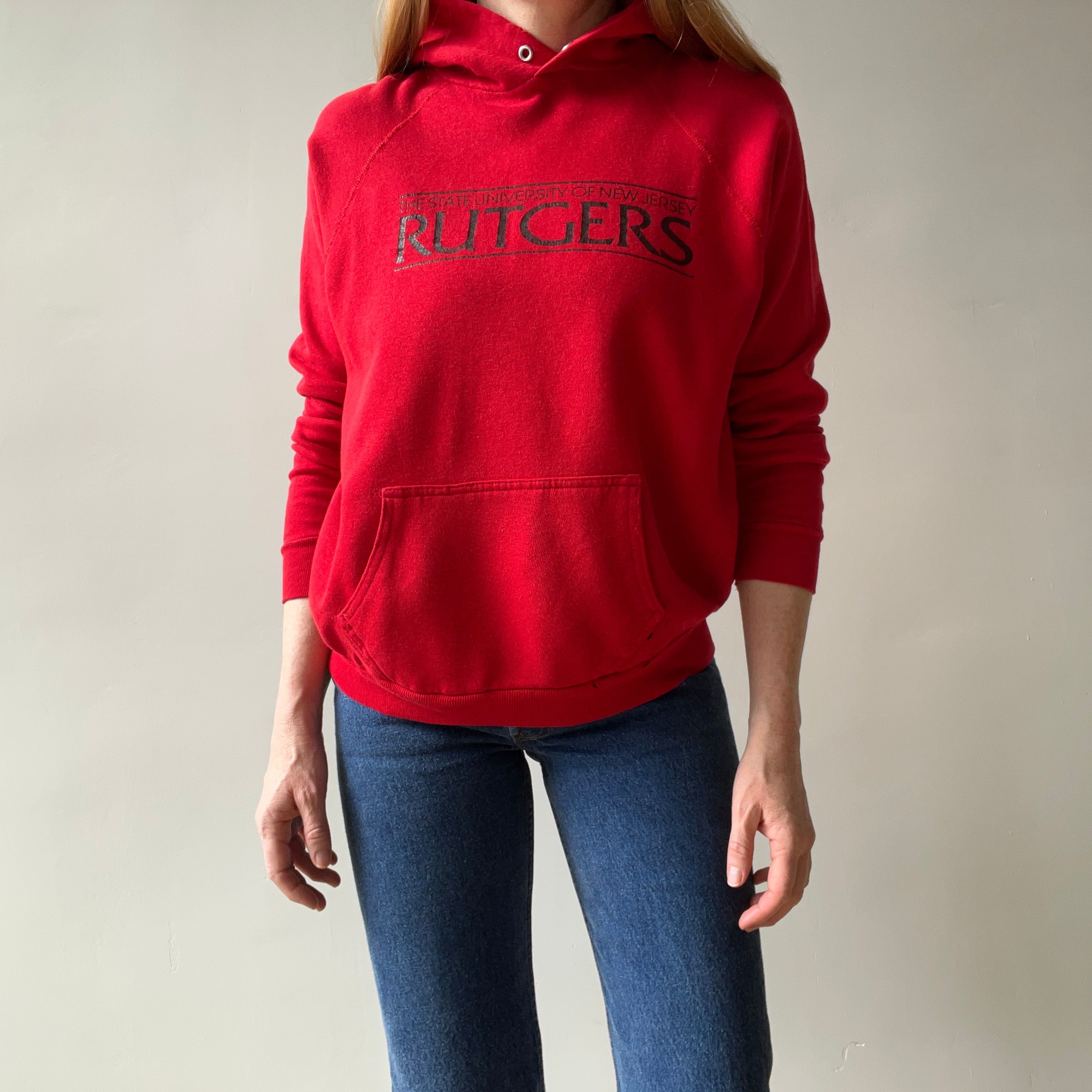 1980s Rutgers Pull Over Hoodie