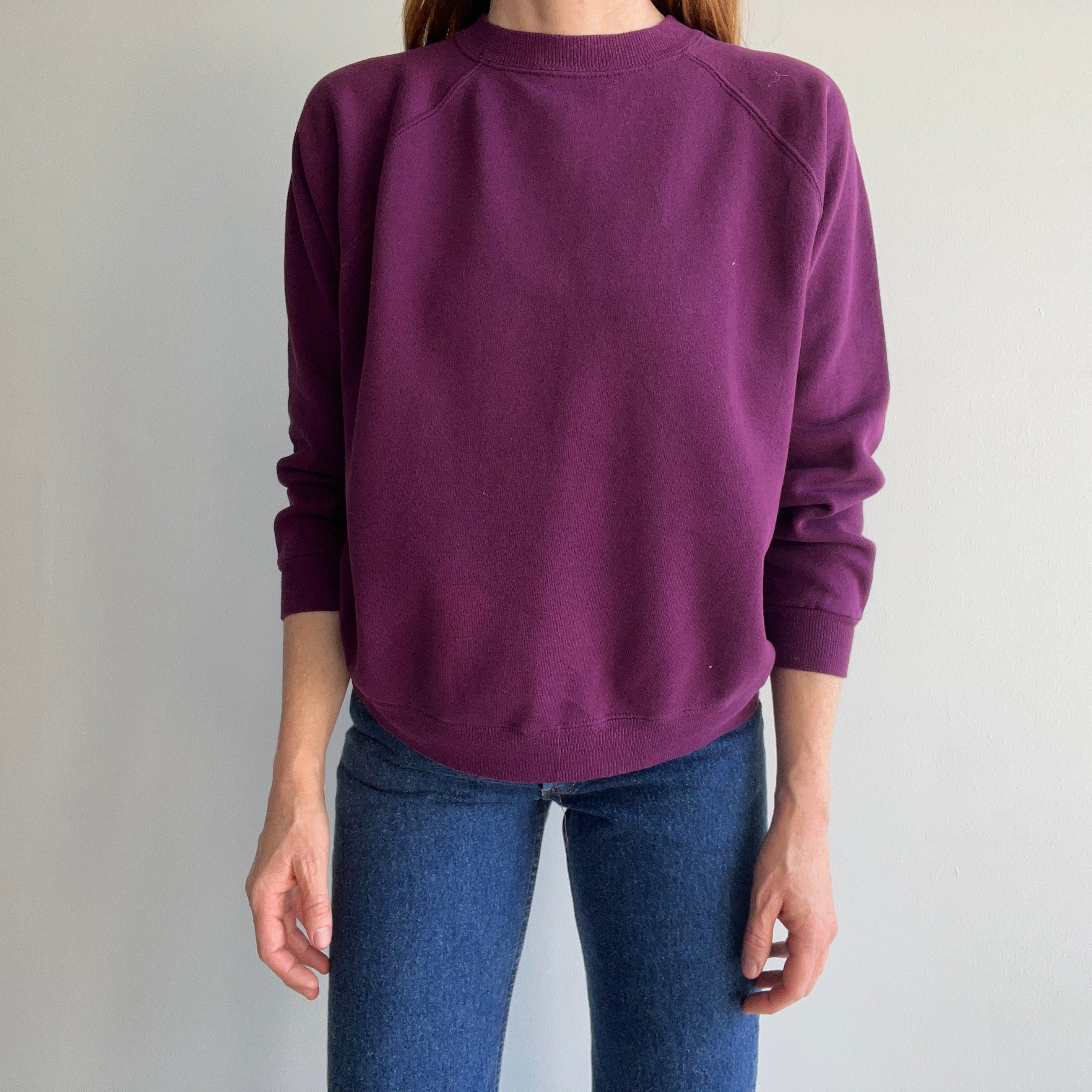 1990s Deep Purple Blank Raglan Sweatshirt