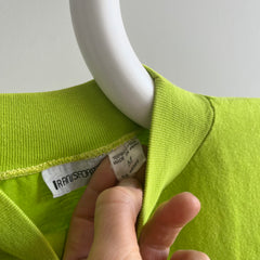 1980/90s Chartreuse Green Cotton Mock Neck Tank