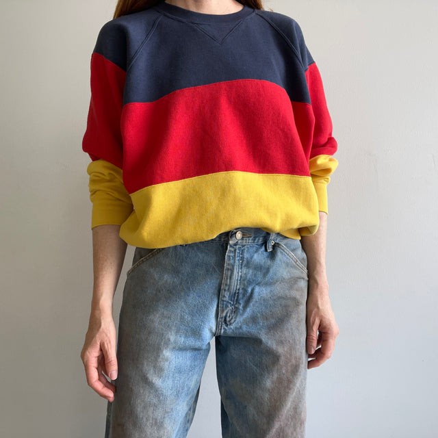 1990s Eddie Bauer Color Block Sweatshirt -Ooolala