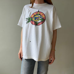 1990s MTV Beach TV with Great 90s Content on the Backside and Mending