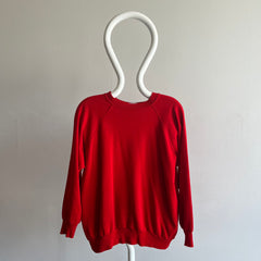 1980s Swoon Worthy Blank Red Sweatshirt