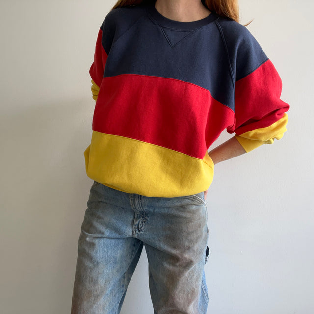 1990s Eddie Bauer Color Block Sweatshirt -Ooolala