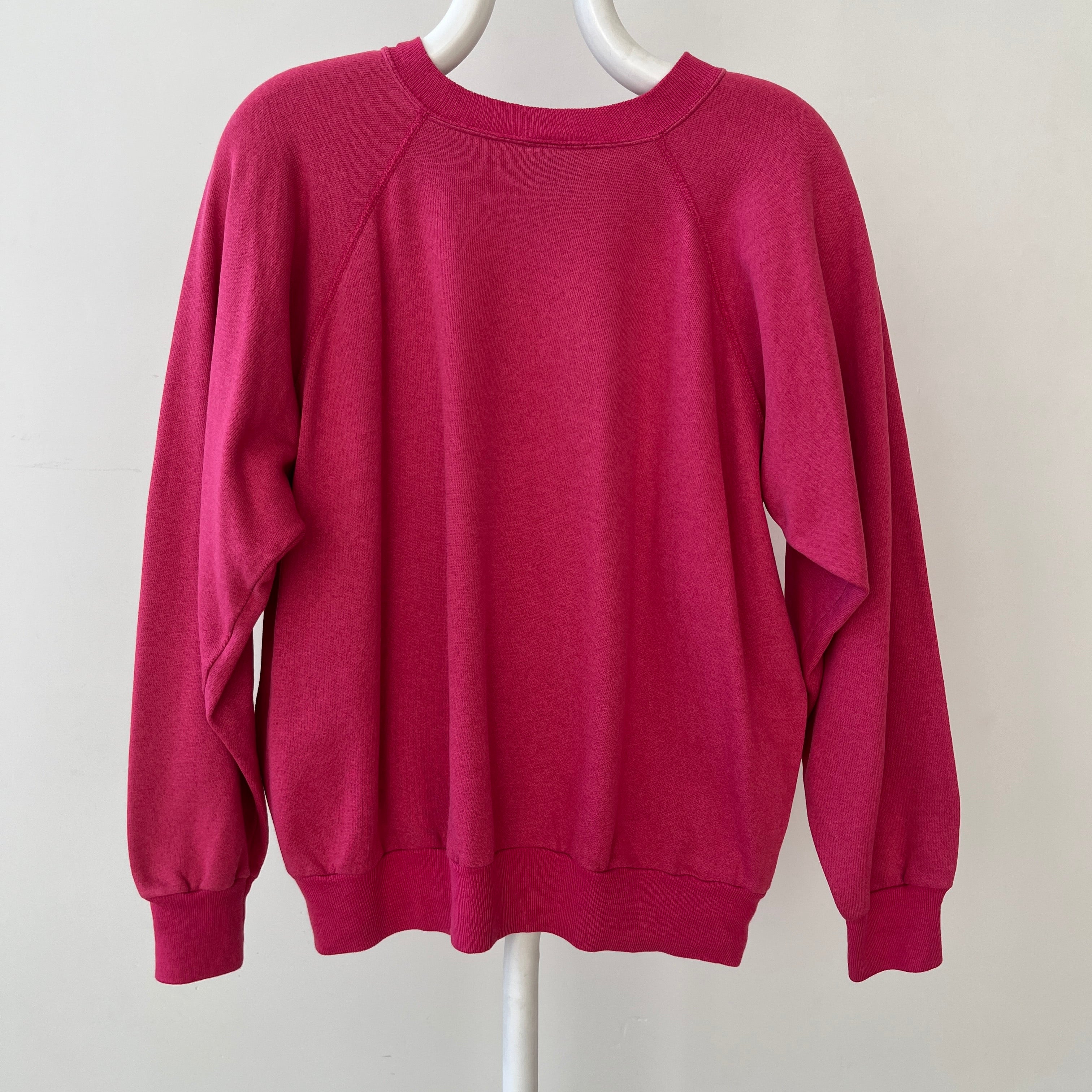 1980s Blank Barbie Pink Raglan Sweatshirt