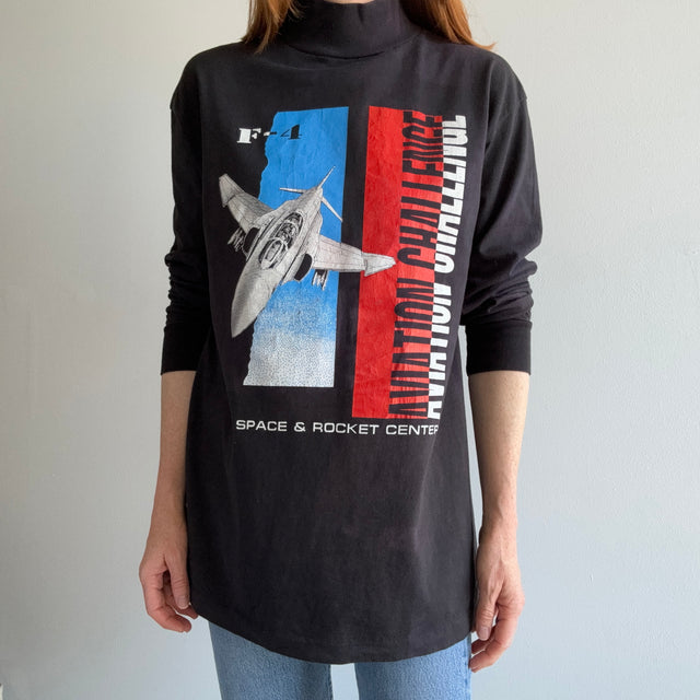 1980s Kennedy Space Center NASA F4 Long Sleeve T-Shirt with Sun Fading