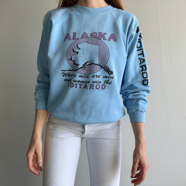 1990s "Where men are men and women win the Iditarod" EPIC SUPER DUPER RAD SWEATSHIRT