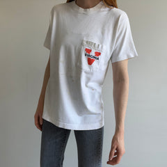 1980s Paint Stained Virginia RAD Pocket Front and Back T-Shirt