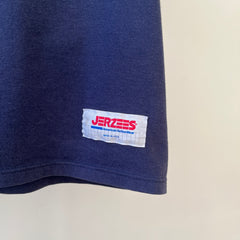 1990s Blank Navy Blue Pocket T Shirt