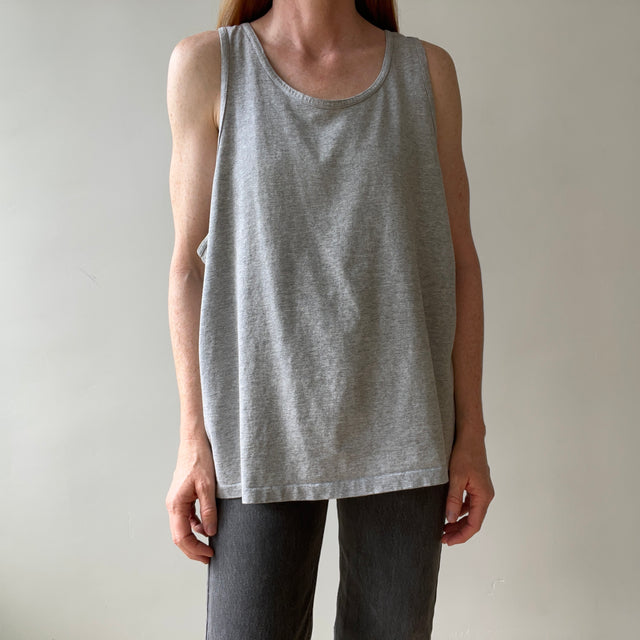 1990s Blank Grey Tank Top