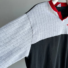 1970/80s Cayman Islands Single Button Lightweight Henley Long Sleeve T-Shirt/Sweatshirt