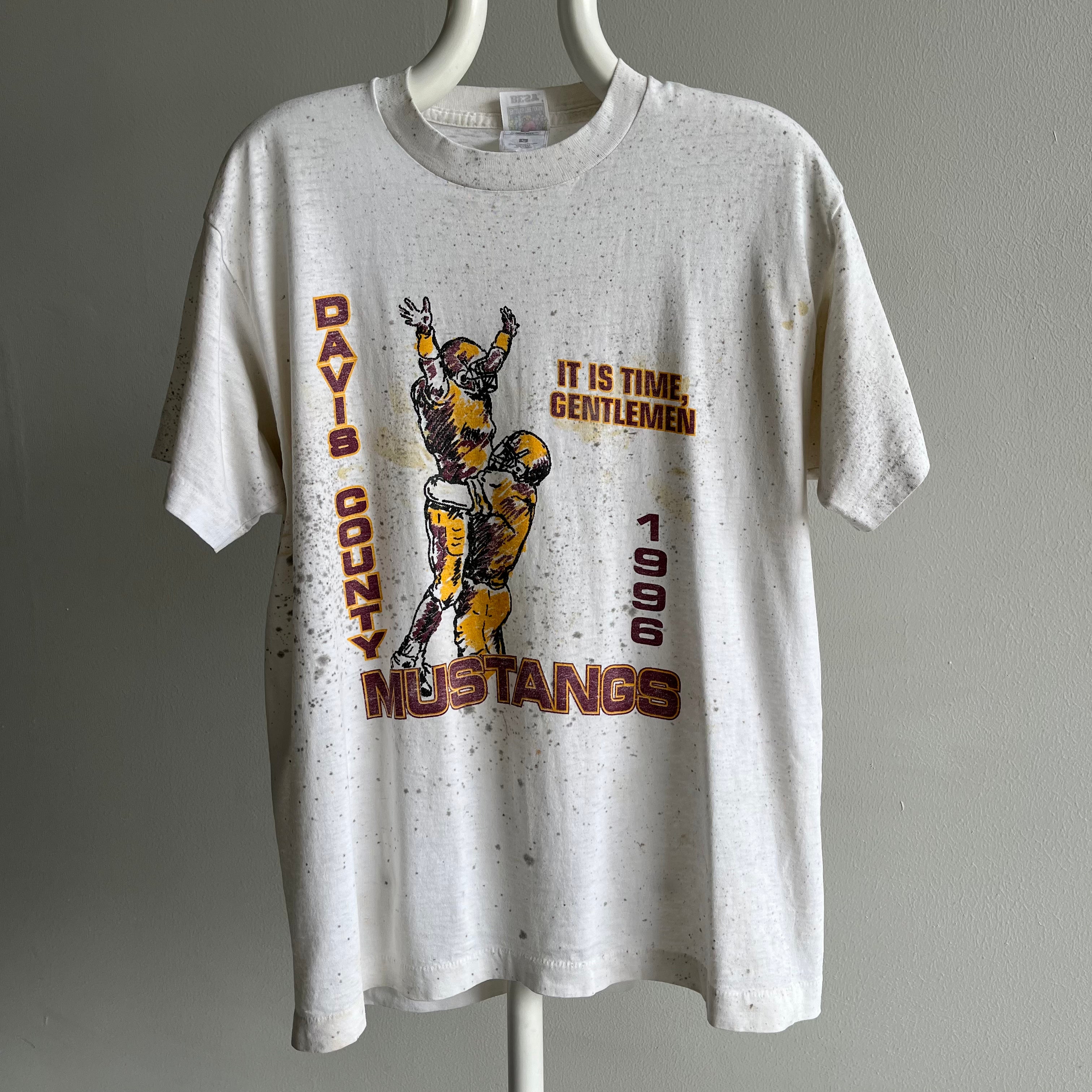 1996 Super Duper Mud Stained and Thin Football T-Shirt