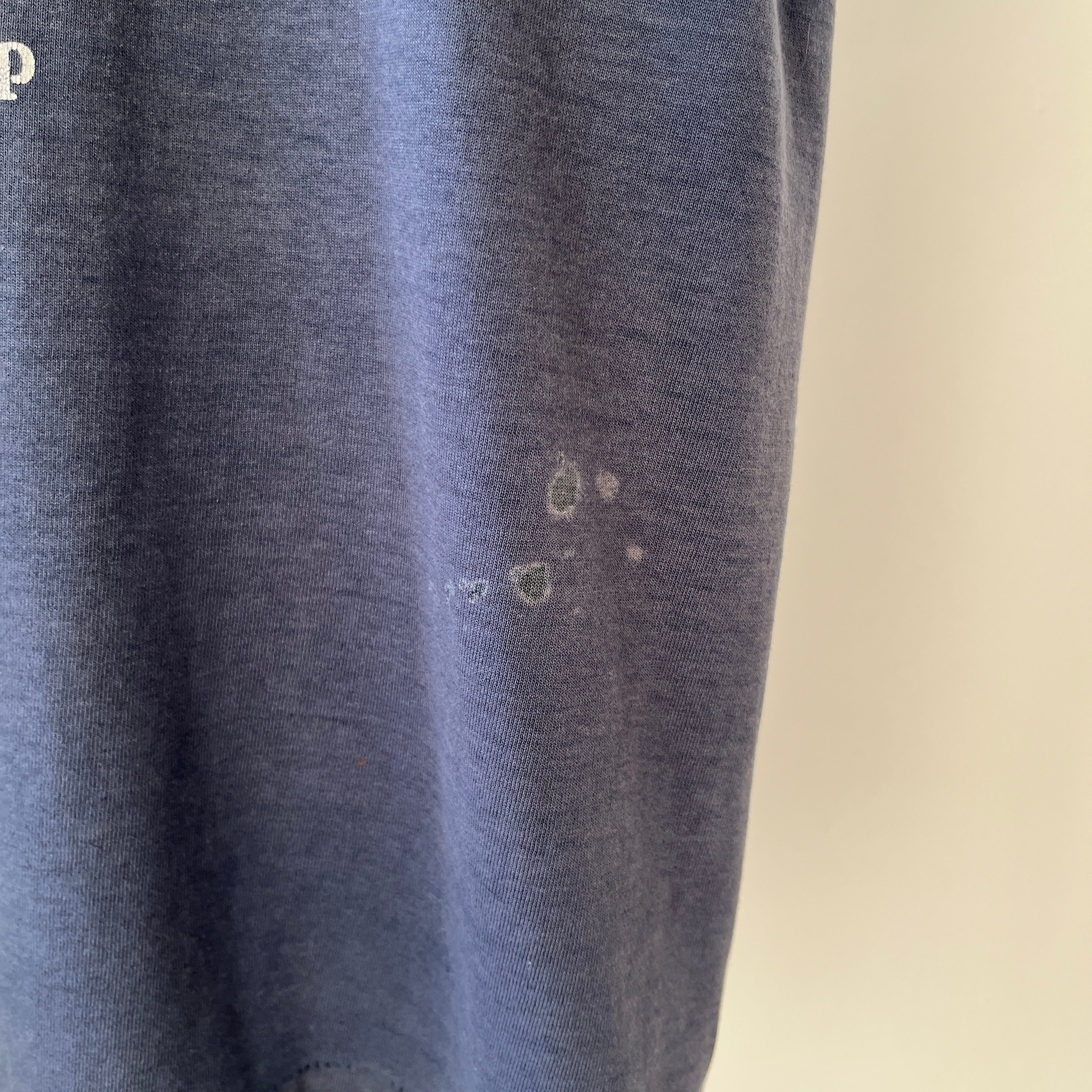 1980s Navy Blue Zebco Rhino Rod T Shirt - The Backside!