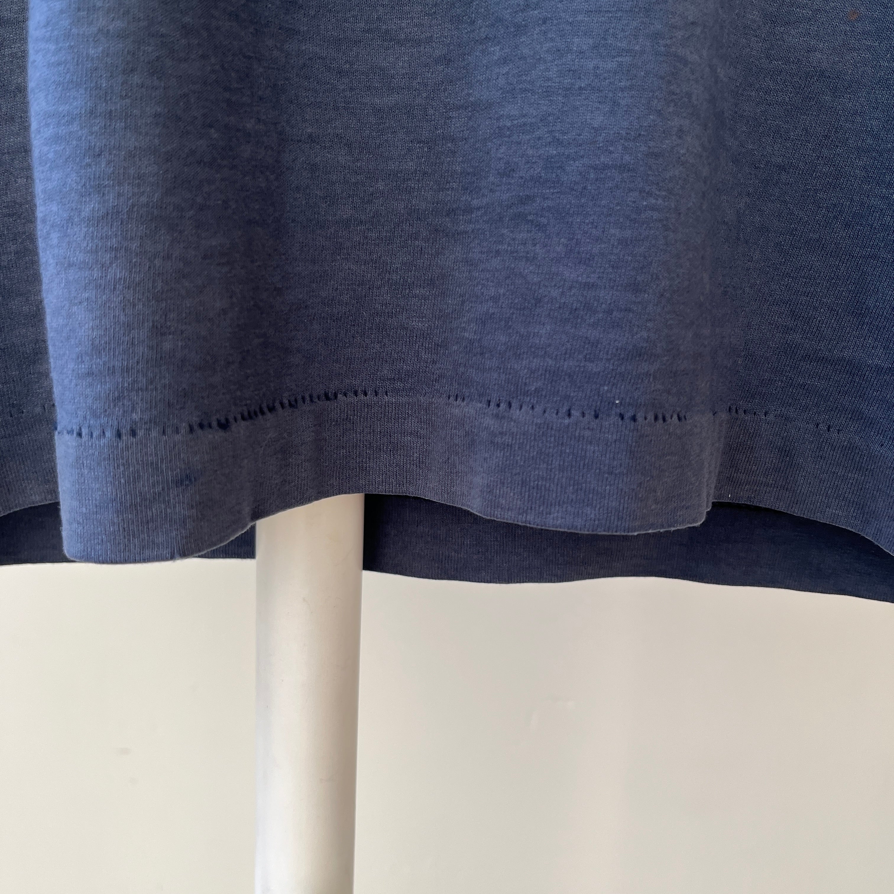 1980s Navy Blue Zebco Rhino Rod T Shirt - The Backside!