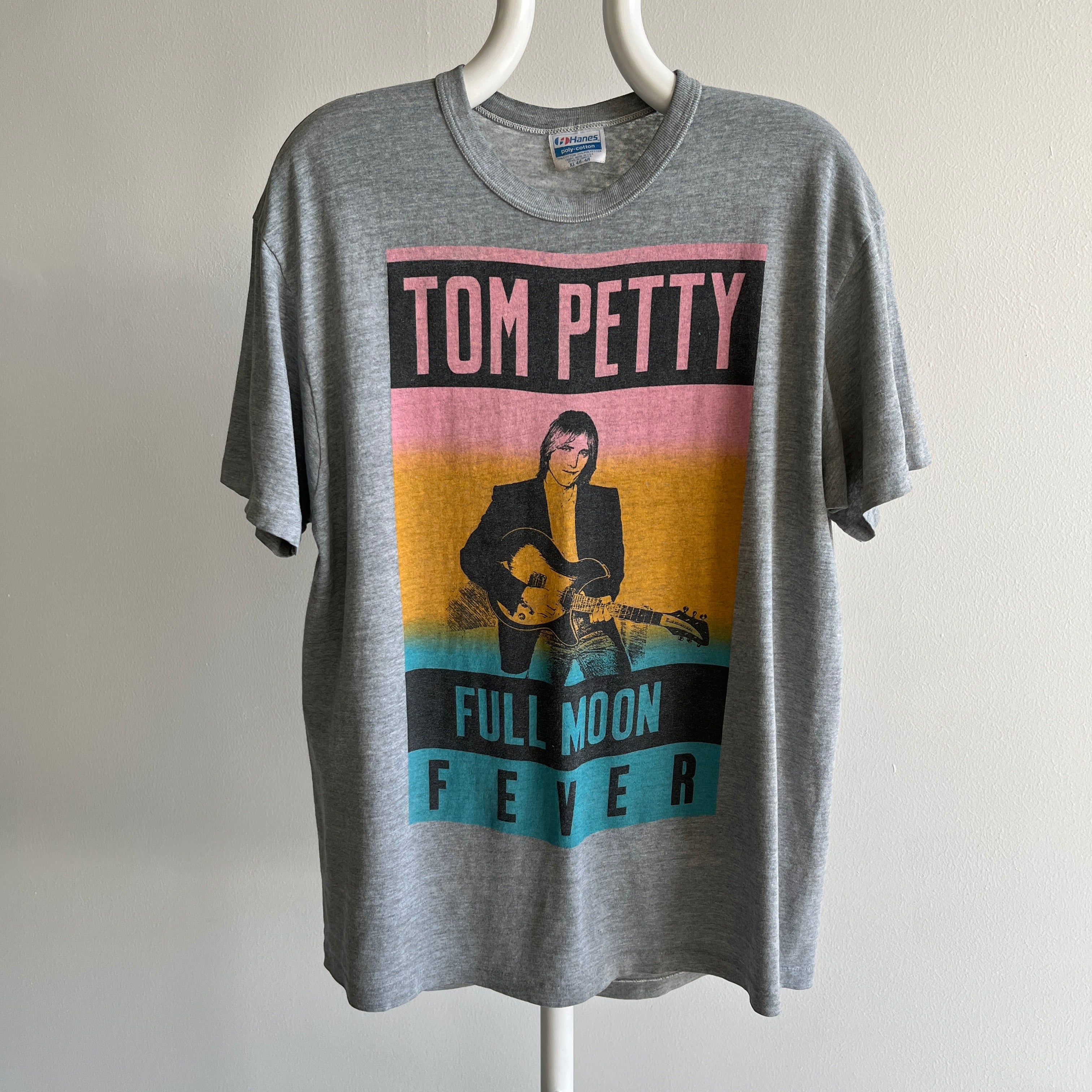 1980s Tom Petty Full Moon Fever Front and Back Paper Thin Rolled