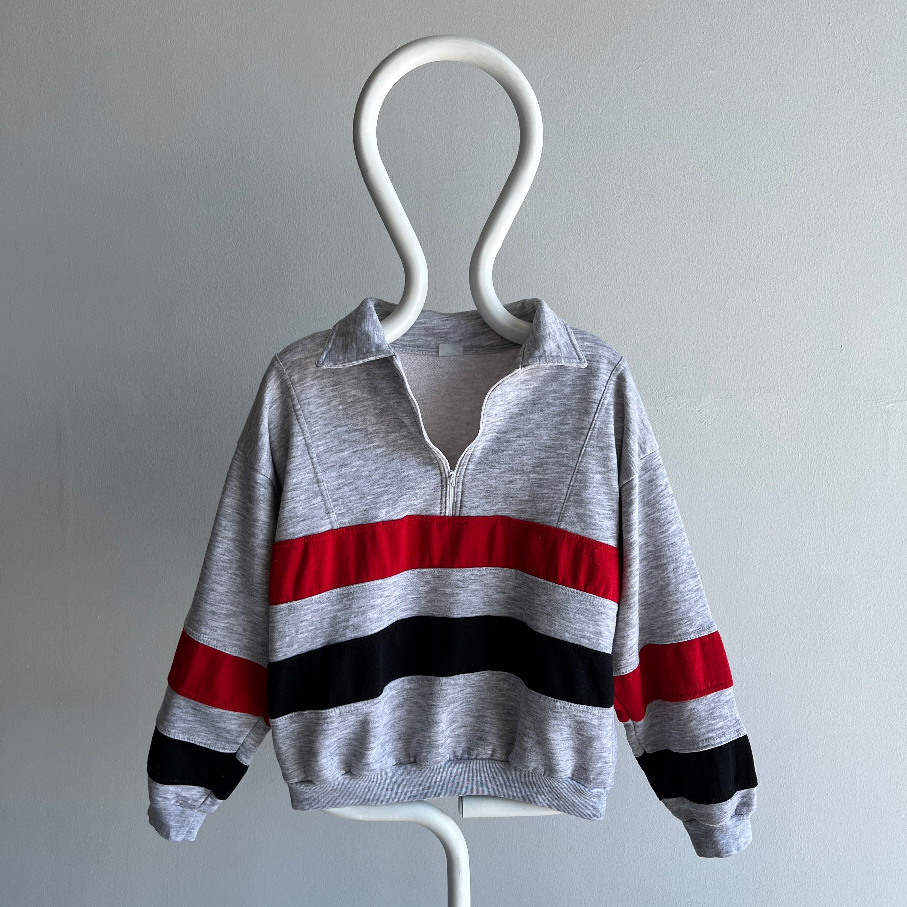 1980s 1/4 Zip Color Block Delight Sweatshirt