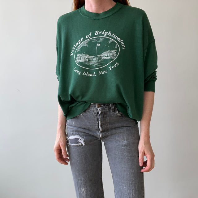 1980s Paper Thin Village of Brightwaters Sweatshirt - DCQL ALERT!!! Blownout!
