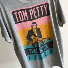 1980s Tom Petty Full Moon Fever Front and Back Paper Thin Rolled Neck Single Stitch Blah, Blah, Blah T-shirt