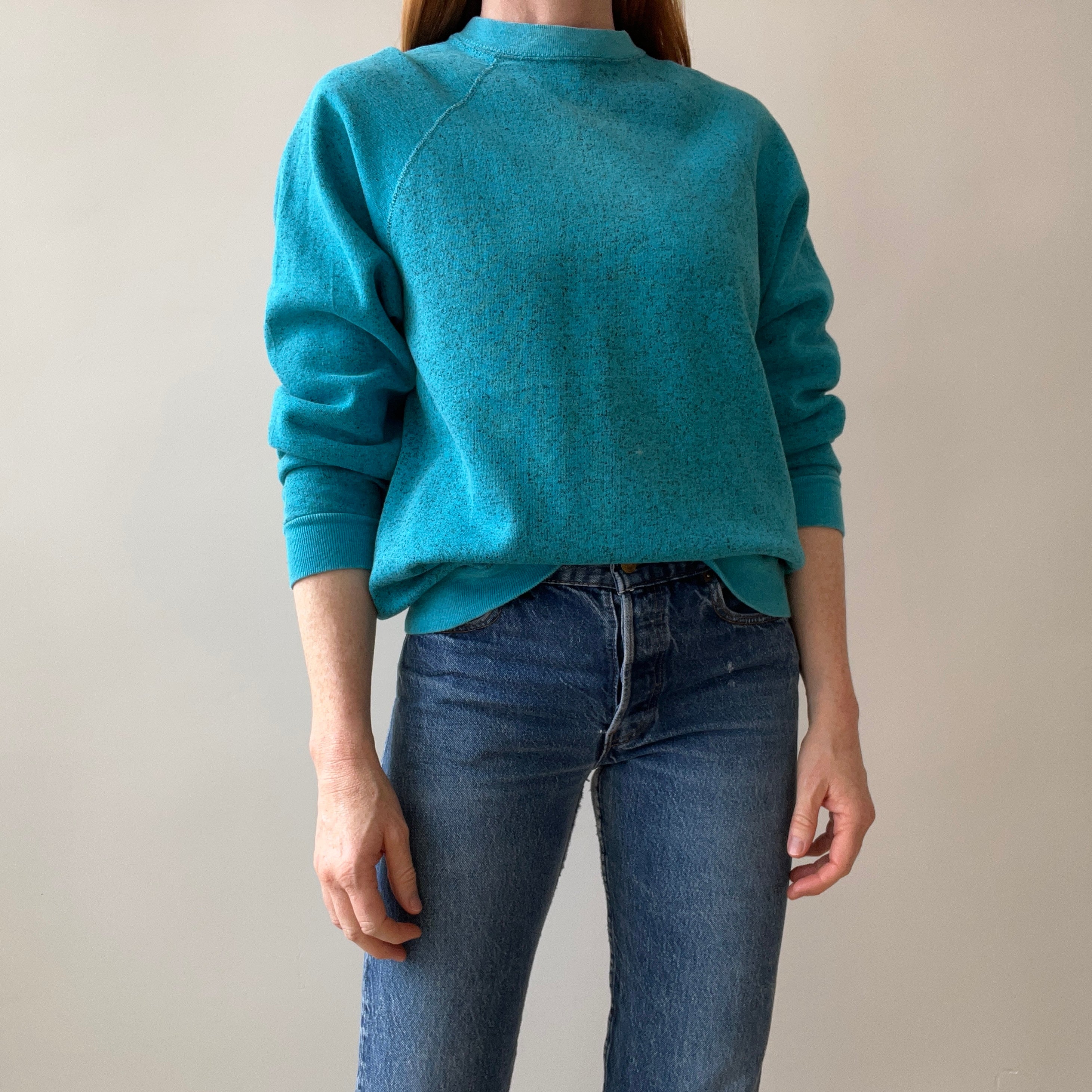 1980s Heather Turquoise Sweats Appeal