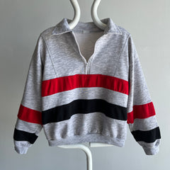 1980s 1/4 Zip Color Block Delight Sweatshirt