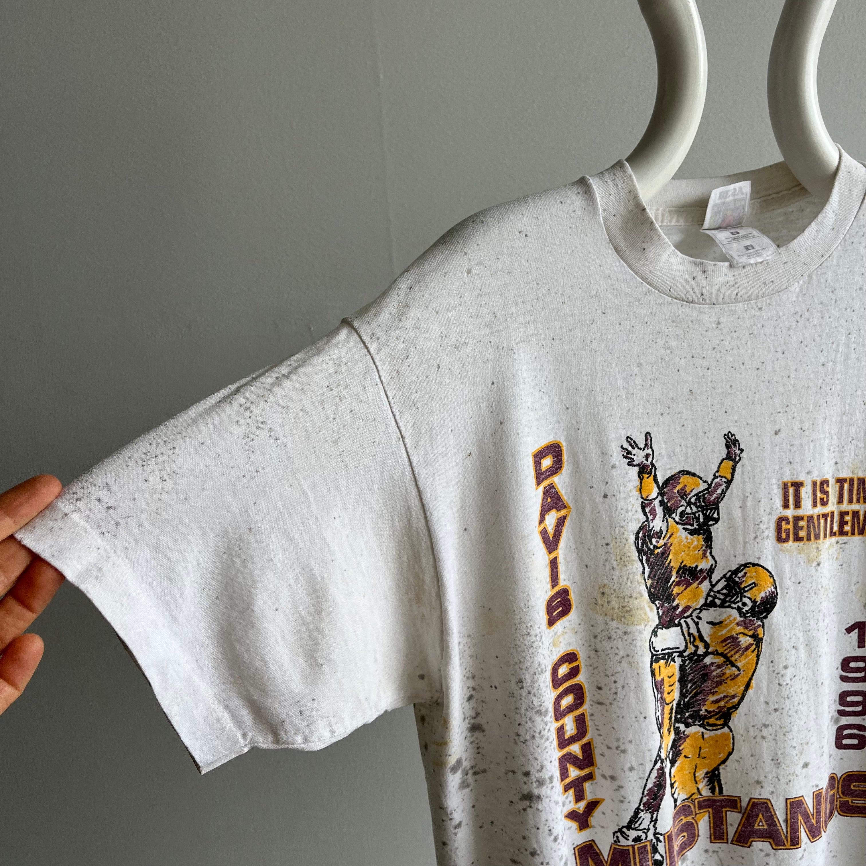 1996 Super Duper Mud Stained and Thin Football T-Shirt